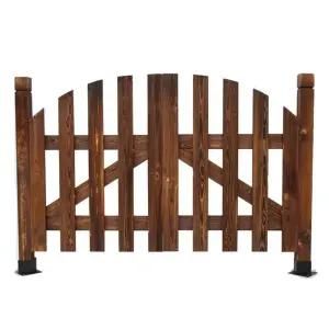 대문 나무 문 방부목 원목 화단 휀스문 정원 가림막