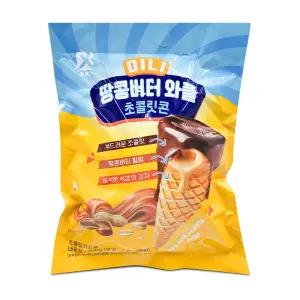 미니 땅콩버터 와플 초콜릿 콘 300g 대용량 미니 콘