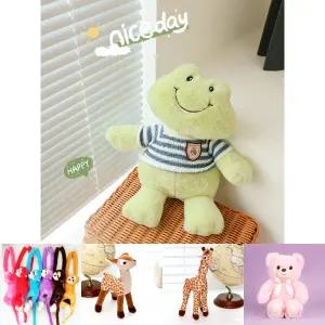 귀여운 개구리 스마일 애착 인형 동물 38cm/안고자는/수면/쿠션인형/소형/봉제/생일/선물/장식/용/예쁜