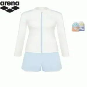아레나 여성 비치 2pcs 집업래쉬가드 A6BL1PS02SG