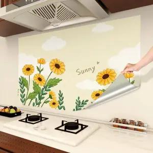 주방타일스티커 시트지 해바라기 오염 벽 후드 방지