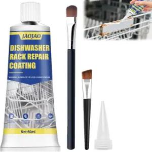 JAOJAO 식기세척기 랙 수리 코팅 키트 강력한 방수 보호 고온 및 저온 저항 안전 포뮬러 50ml 화이트