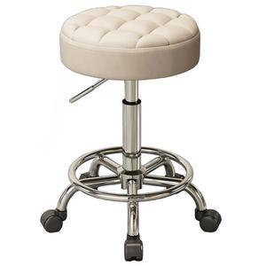 원형 뷰티 보조 살롱 보조의자 미용실 이동식 화이트 바퀴 회전