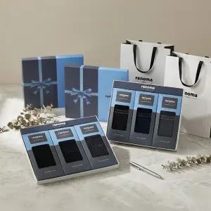 레노마 남성용 혼합 정장 양말 3족 선물세트 2 PACK (쇼핑백포함)