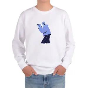 [하프클럽/알티피아]맨투맨 모바일생활 디지털 메모 프린트티셔츠