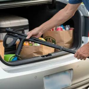 깁스 보행 접이식 목발 보조기 지지 엘보클러치