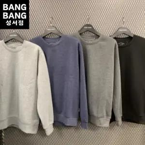 뱅뱅 HC04 가을겨울공용 기모 라운드티 맨투맨 무지 시보리소매 따뜻 편한 티셔츠 NTL