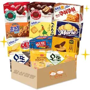 일상점빵 인기만점 대용량 갑 과자 간식 박스 세트 12p(인기만점 오리온 과자 / 개별포장)