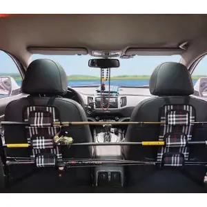 차량용 낚시대 거치대 갯바위 분리형 민물 선상 받침틀 카모플라주 체크 블랙 세트