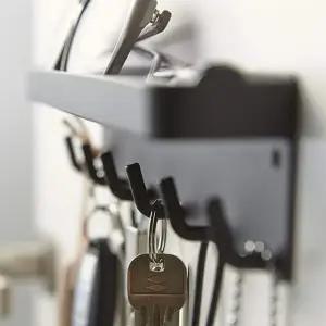 리빙 다용도 무타공 키링 자석 현관문 선반