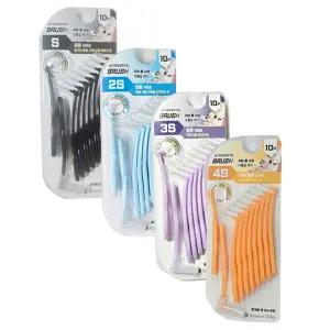 보성 바른치카 L형 치간칫솔 10개입 치아 이물질 제거 잇몸질환 예방 치실