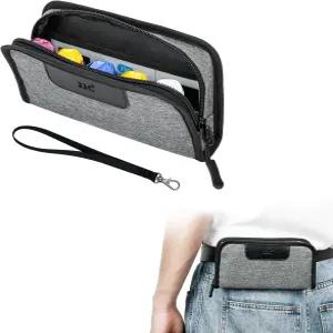 JJC 휴대용 120 필름 통 파우치 중형 포맷 5롤 보관 케이스 벨트 루프 및 스트랩 포함 소형 카세트 홀더