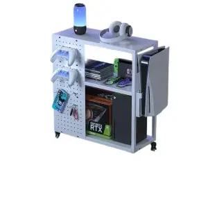 플스 수납장 ps5 정리 화이트 선반 콘솔 게임기 캐비닛 스위치 거실 수납 스탠드