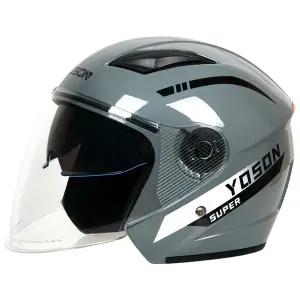 사계절 더블 미러 헬멧 전기 자동차 남녀 하프 헬멧 오토바이 배터리 자동차 K6