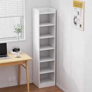 슬림 책장 좁은 조립식 원룸 5단 공간 코너 화이트 틈새