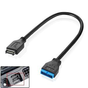 메인보드 전면 패널 USB 3.1 Type-E 헤더 - 3.0 19핀 수 커넥터 PC 데스크탑 어댑터용 마더보드 연장 케이