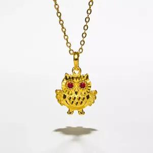 [베티블루] 995 999 24K 순금 미니 날개 부엉이 여성 여자 3.75g 금 목걸이