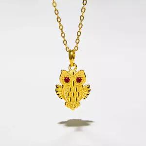 [베티블루] 995 999 24K 순금 날씬한 날개 부엉이 여성 여자 3.75g 금 목걸이