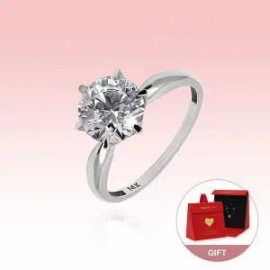 [골드앤]*화이트데이 특가* 골드앤 14K 클래식 2캐럿 랩다이아몬드 반지 [한정패키지 증정]