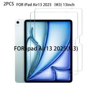 ipad 호환 Air13M3 2025 2024 A16 Air 11inch 2025M3 안티 스크래치 유리 보호용 2PCS HD 강화 유리 화면
