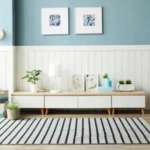 심플 넓이 240cm 거실장 TV서랍장 BJ5797