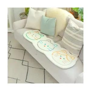 미끄럼방지 귀여운 캣 캐릭터 롱 발매트 러그