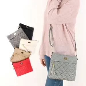 여자 데일리 태슬 퀄팅 포인트 미니 크로스백 가방 미니크로스백 캔버스백 빅크로스백