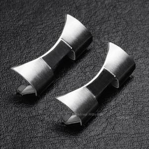 롤렉스 12 14 16mm 18mm 19mm 24mm 굴 팔찌 어댑터 용 세이코 시계 밴드 커넥터 용 중공 곡선 엔드 링크 20