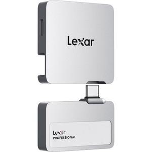 Lexar 1TB Professional Go 휴대용 SSD(Ub 포함), Apple 4K 60fps ProRes, 최대 1050MB/s, USB 3.2, 러기드, IP65, 울트라콤팩트, iPhone 15/16 호환(17개 제외), 외장 SSD(LSL400S001T-RNSNU) 지원