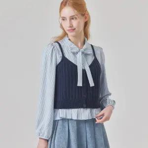 [롯데백화점]매긴 뷔스티에 세트 보타이 블라우스_PBMF6S1BL5031