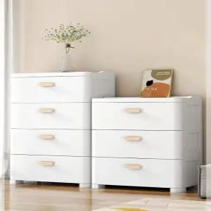 와이드 플라스틱 서랍장 3단 4단 정리함 대형 다용도 옷 수납장 정리