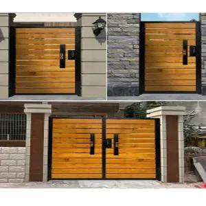 단독주택 대문 전원주택 2도어 원목 출입문 별장 현관문 철대문 알루미늄