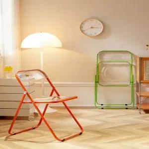 아크릴 폴딩체어 카페 스툴 고스트 투명 의자 접이식