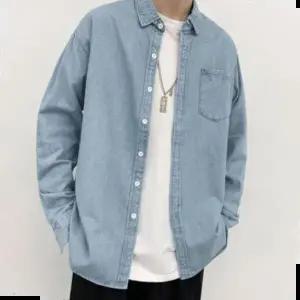 레이어드 남여공용 청남방 클래식 스탠다드핏 모던한 남방