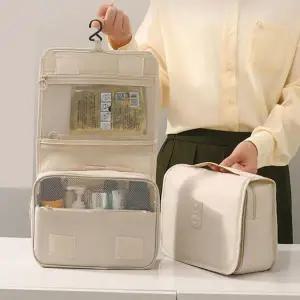 폴딩 여행용 세면도구 파우치 벽걸이형 워시백 화장품 가방
