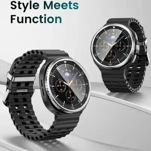 삼성 갤럭시 워치 8 클래식 46mm 교체 가능 베젤 링 커버 메탈 베젤 커버 스마트워치 범퍼 삼성 워치 8 용