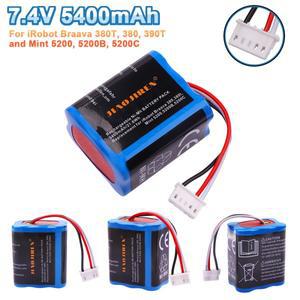 아이로봇 브라바 380T 민트 5200 진공 청소기용 NI-MH 배터리 업그레이드 대용량 7.2V 5400mAh