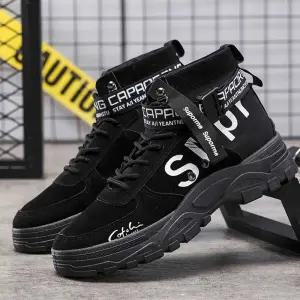 캔버스하이 레터링 하이탑 키높이 남성 하이탑운동화 스니커즈 운동화 영문 하이탑스니커즈