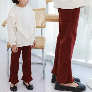 여자 아이 긴바지 선물 골지 나팔 팬츠 소풍 나들이 데일리이지웨어