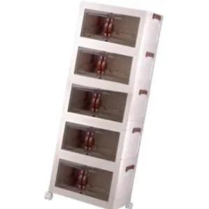 접이식 박스 5단 양문형 옷장 투명 펜트리 (KYR-WFJL2S2)