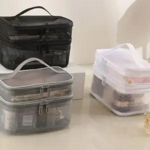 (올핀)여행파우치 2단 메쉬파우치 가벼운 건습분리 목욕가방