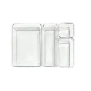 데스크정리함 투명사각 서랍형 소형수납함 플라스틱케이스