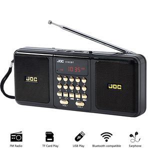 휴대용 FM 라디오 충전식 배터리 무선 스피커 지원 TF USB MP3 플레이어 수신기가있는 Bluetooth 호환