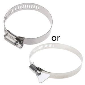 직경 5075100150200mm 스테인레스 스틸 드라이브 호스 클램프 조정 가능한 기어 웜 연료 튜브 워터 파이프