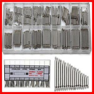 360개 8mm - 25mm 스테인레스 스틸 시계 밴드 스프링 바 스트랩 링크 핀 도구