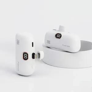 보드겜 보조배터리 8핀 일체형 C타입 케이블 5000mAh H101-O