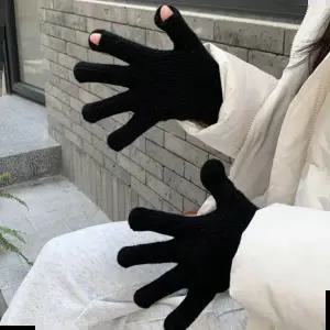 스마트터치장갑 롱 핑거홀 스마트 터치 니트 겨울 장갑 LM-0508