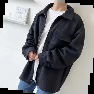 블루종 빅사이즈 오버핏 퀄팅패턴 집업 포켓 자켓 가을겨울