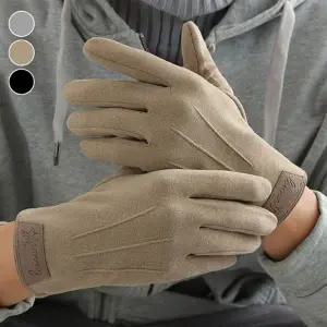 스웨이드장갑 겨울 남성 스마트터치장갑 손목감싸주는