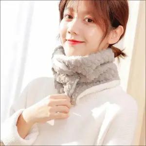 버튼 겨울 넥워머 여자 남자 퍼 머플러 방한 단추형 목도리